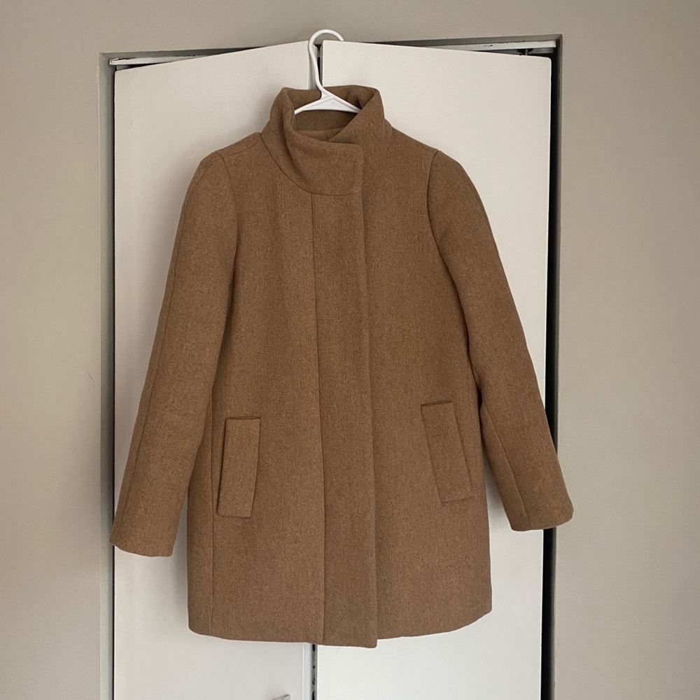 J. Crew Mercantile Petite City Coat Size 4P tan